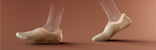 Biomimetic design meets advanced biomaterials. Disruptive footwear collaboration of VivoBarefoot and Balena.
